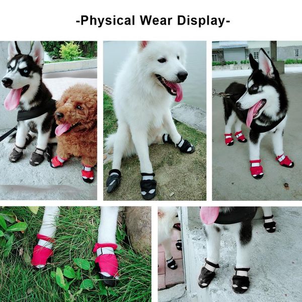 

winter dog shoes warm pet dog boots waterproof puppy dog rain snow booties socks reflective for small large footwear bbyfub