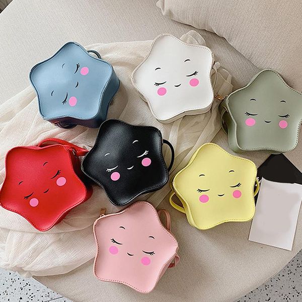 

pu mini star crossbody сумка для девочек прекрасные портмоне на молнии маленькие сумки на ремне для женщин звезды сумка