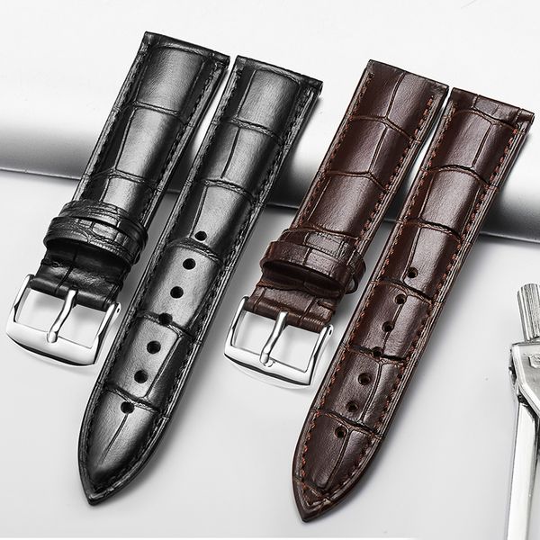 

genuine leather straps watchbands 18mm 20mm16mm 19mm 22mm watch accessories men brown black belt band