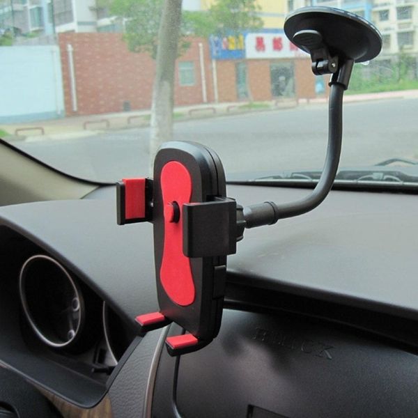 

universal windshield mobile phone car bracket holder locking suction mount