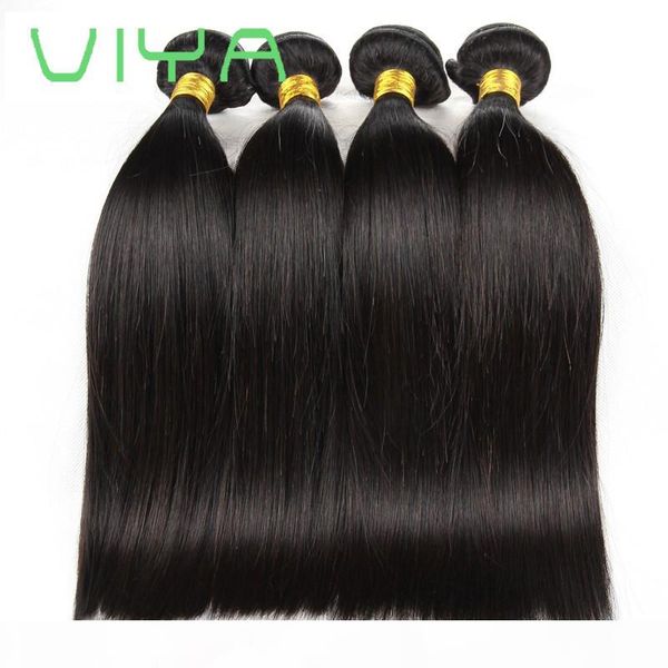 

brazilian straight hair bundles 8a unprocessed brazilian virgin hair silk straight 3 bundles human hair extensions, Black