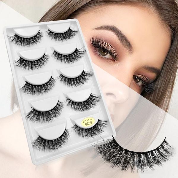 

5 пар норка ресницы природные 3d mink lashes красоты основы 3d накладные ресницы ложных ресниц cilios макияж полный strip lashes wmtjck