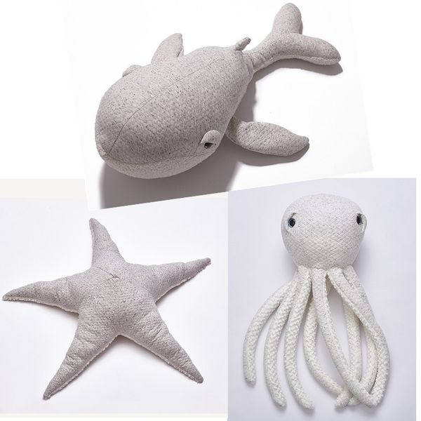 

white whale ocs starfish animal pillow doll styles plush stuffed for kids baby toys gift ins y200703
