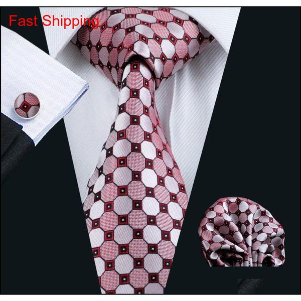 

red tie set pocket square cufflinks set jacquard woven business formal necktie 8.5cm widt qyltib new_dhbest, Black;blue