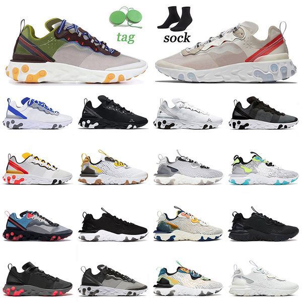 

authentic element 55 87 running shoes sail moss mens women sneakers anthracite white royal red black schematic honeycomb vast grey epic visi