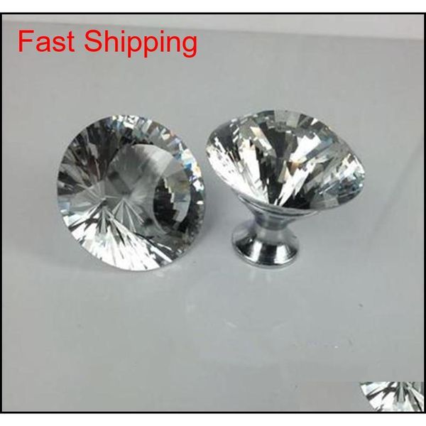 

40mm rhinestone dresser door handles knobs silver golden drawer cabinet pulls knobs modern fashion glass crys qylmtm sports2010