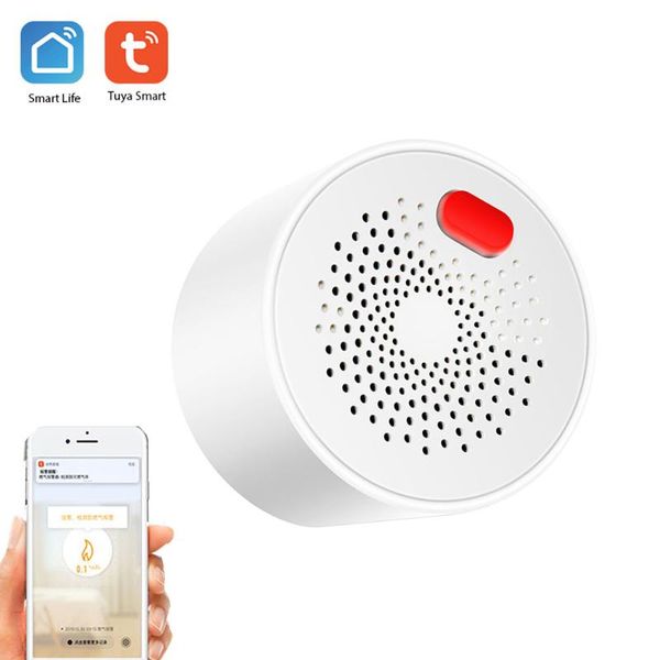 

smart home sensor tuya wifi gas detector alarm wireless app notification remote control natural leak combustible for