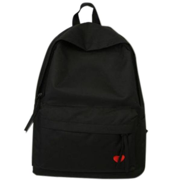 

new high school student bag female canvas backpack girl travel large capacity backpack black