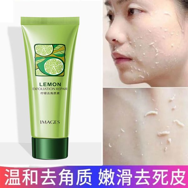 

lemon exfoliation cleanser cream to dead skin, clean and tender, moisturize pores, remove acne, nose blackhead