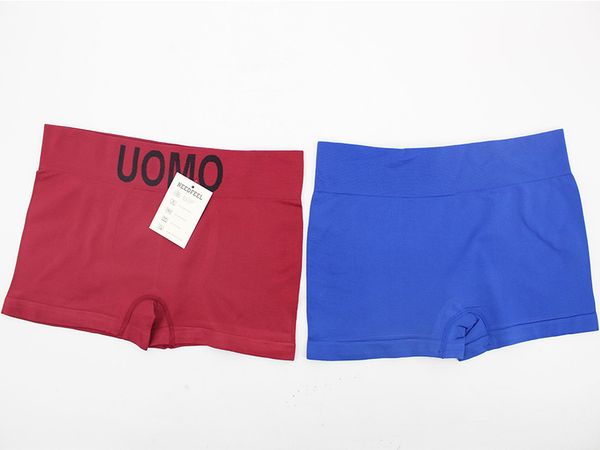 

men' boxers with high elastic and seamless polyester belt make autumn and winter sports skin friendly and comfortable, Black;white