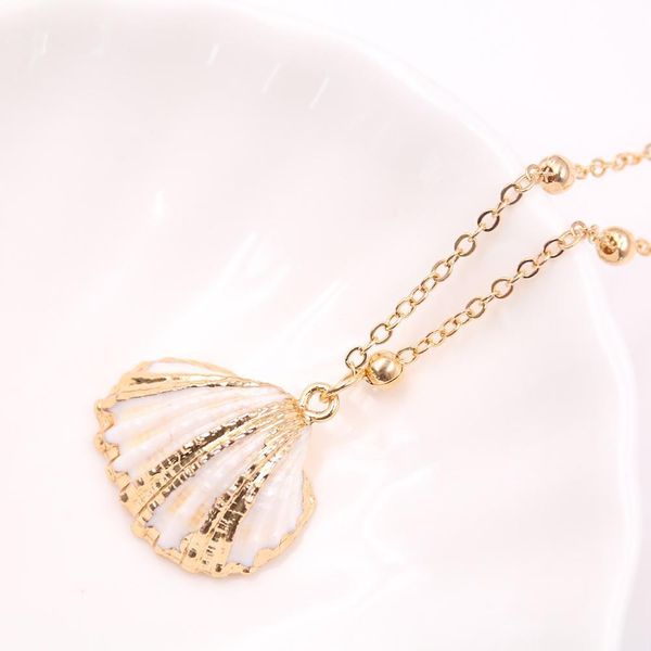 

boho exquisite seashell shell necklace pendant for women collier femme shell cowrie summer beach jewelry bohemian gifts h jllcti