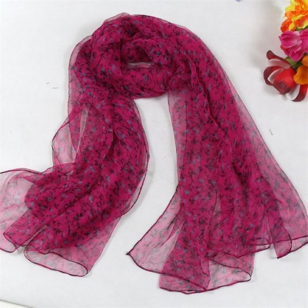 

bysifa] floral pattern women long silk scarf tippet printed 170*105cm fashion rose red brand 100% pure silk shawl for autumn y201007, Blue;gray