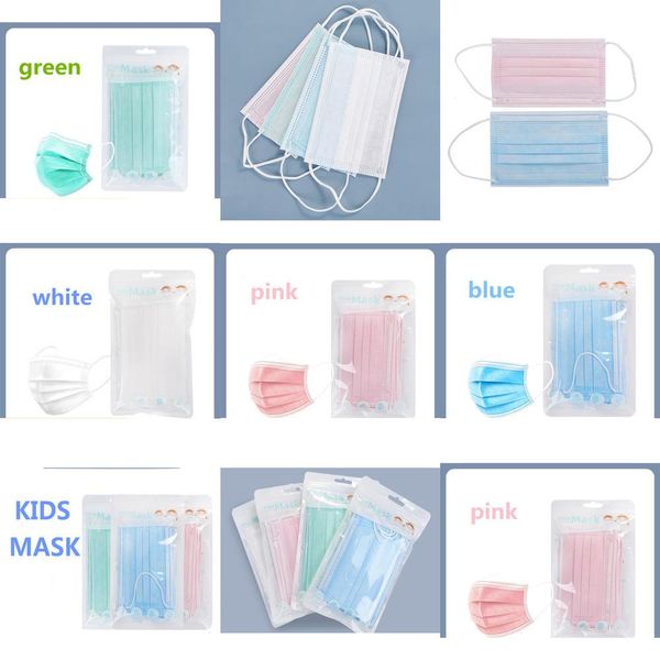 

shipping children 379y dustproof disposable fnf7 containing mask melt-blown prote cloth student kid thickening cartoon three-layer alle