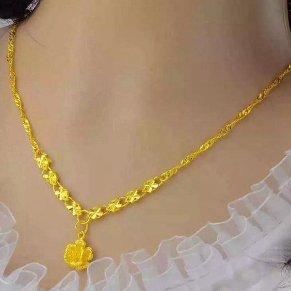 

2020 crown rose pendant necklace gold fashion women's wedding necklace women's gift jewelry, Silver