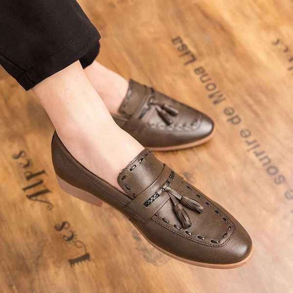 

loafers men shoes men leather loafers breathable casual mens shoes driving men moccasins tassel weddign party shoes big size 47 #ag1u