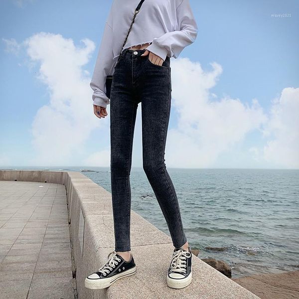 

women's jeans autumn winter black pencil pants denim ladies trousers super skinny high waisted casual feminina plus size1, Blue