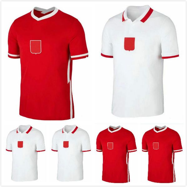 

2020 2021 lewandowski football jersey national team white home red away shirts zielinski piatek milik piszczek football uniform 20/21, Black;yellow