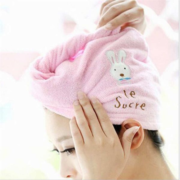 

hair dry bath cap salon towel women bathroom hair dry hat super absorbent quick-drying superfine fiber bath towel 51*19cm bc bh0684 221 g2