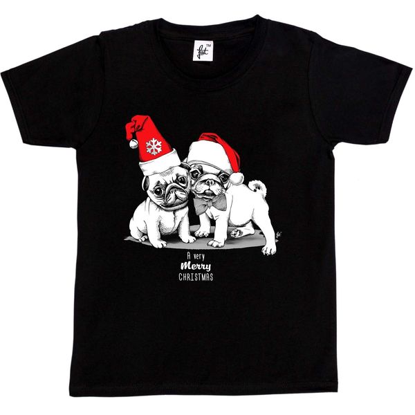 

summer novelty cartoon a very merry christmas cute pug puppy love santa hat kids boys girls movie hooded sweatshirt hoodie men t shirt
