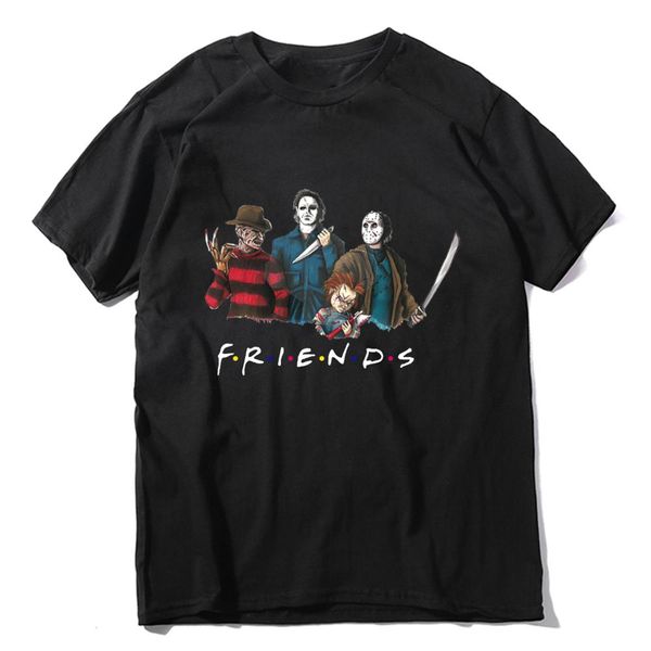 

horror friends pennywise michael myers jason voorhees halloween men t-shirt matching t-shirt matching t-shirt sport hooded sweatshirt hoodie