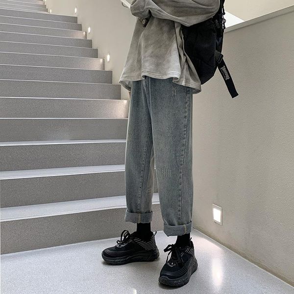 

men's jeans justar autumn two color straight tube loose fashion, Blue