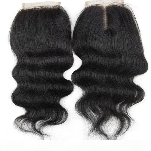 

brazilian malaysian indian peruvian indian mongolian hair lace closure 8-18 inch body wave unprocessed natural color human hair closure, Black