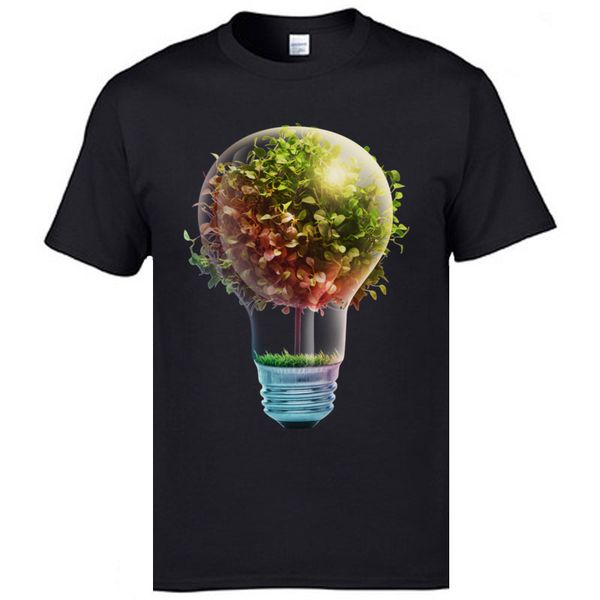 

2019 creative tree in the lamp art print men's fitness cotton printing 3d black color hoodie designers t shirts sweatshirt