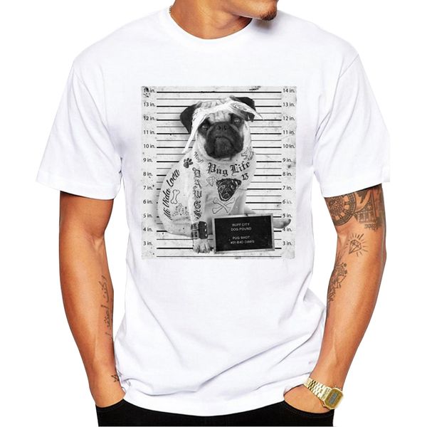 

2018 pug life vintage design men t shirt bad dog pug police dept printed t-shirt short sleeve casual sport hooded sweatshirt hoodie
