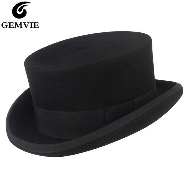 

wool felt hat for men/women new cylinder hat er mad hatter party costume fedora derby magician hat y200110, Blue;gray