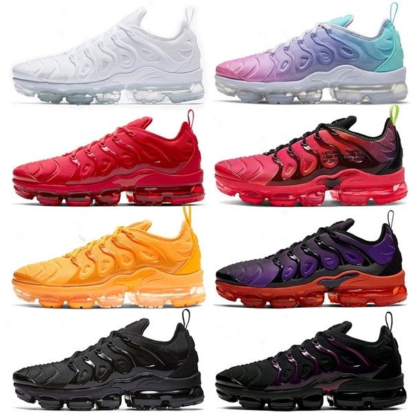 

quality tn plus womens mens running shoes plus tn voltage purple yellow light blue summer sunset mens trainers sneakers