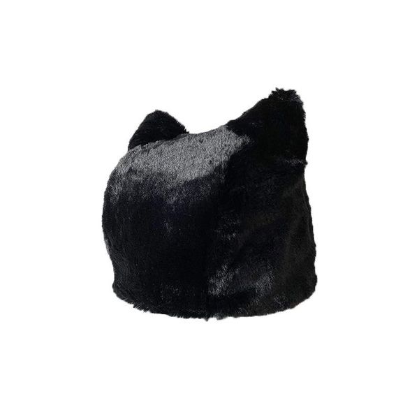 

fashion pure cotton women cute winter beanies hat cat ears soft skullcap beanies hat cap girls female fashion design bonnet hot, Blue;gray