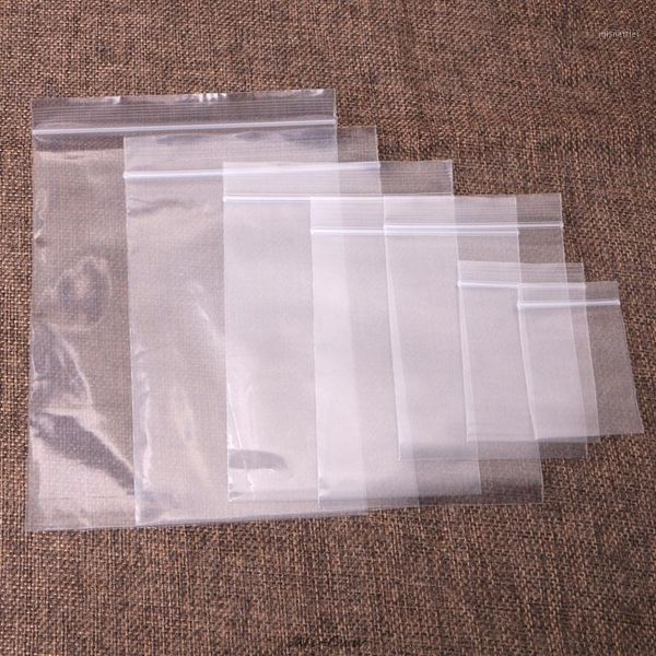 

gift wrap 100pcs clear plastic resealable cellophane small bag packing storage seal bags jewelry poly 8 sizes1
