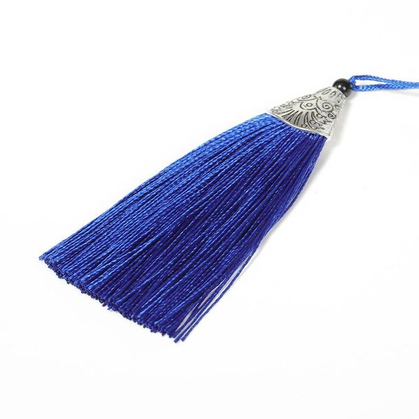 

10 шт. 8 см silk tassel с серебряными крышками декоративные кисточки подвески diy серьги шарм и украшение украшения свадьбы h jllqtx
