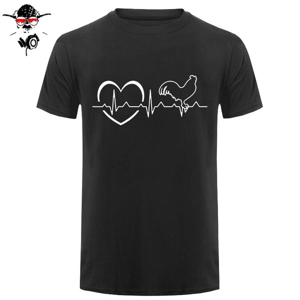 

new summer fashion love chicken t shirt men short sleeve heartbeat of hen t-shirt camisetas tshirt sport hooded sweatshirt hoodie