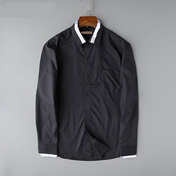 

2021 retro floral printed men casual shirts classic men dress shirt men's long sleeve brand new fashion spring shirts -4xl#18, White;black