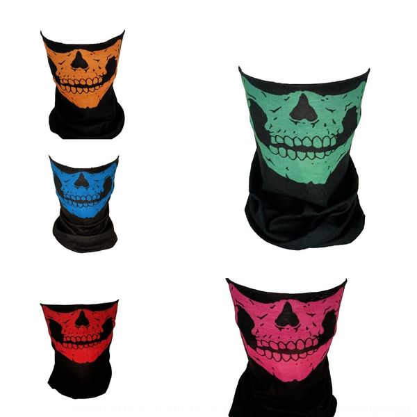 

iqtwo halloween props windproof neck cover scarf prop mask changeable scarf mask magic skull cover riding face towel tctnc