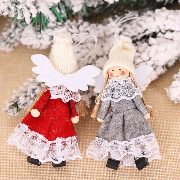 

1pcs fashion christmas angel pendant creative boy girl christmas tree pendant doll