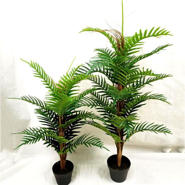

decorative flowers & wreaths 130cm tropical plants large artificial palm tree branches fake leaves plastic potted foliage for home shop room