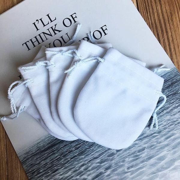 

50pcs/lot flannel bag pouch for bead charm bracelet women original europe jewelry birthday gift white bags outer packaging t200602, Pink;blue