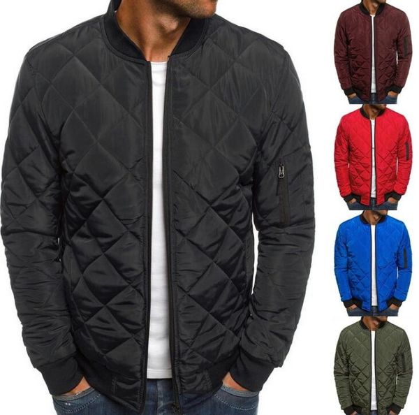 

doudoune fashion slim coats men's lightweight windproof packable jacket solid winter warm hip hop male jackests outwear, Black