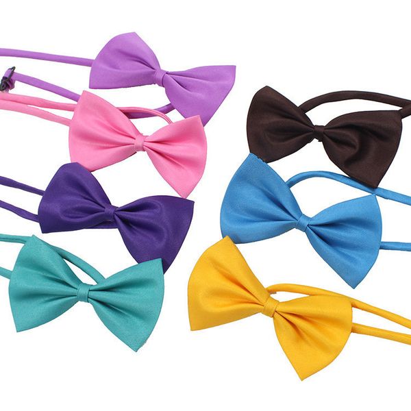 

10.5x7cm multicolor pet dog collar flower accessories decorative supplies solid color bow tie boutonniere dhl