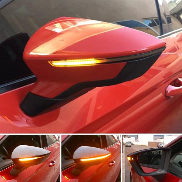 

dynamic blinker for seat leon iii 3 5f 2013-2020 ibiza kj 5 v arona 2020-2020 led turn signal mirror indicator light