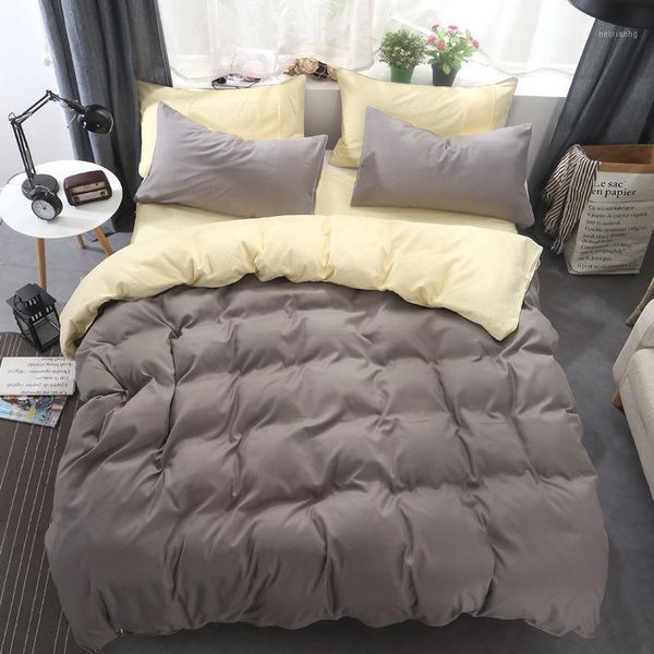 

bedding sets comfortable solid set with pillowcase duvet cover single double  king size quilt covers bedclothes1