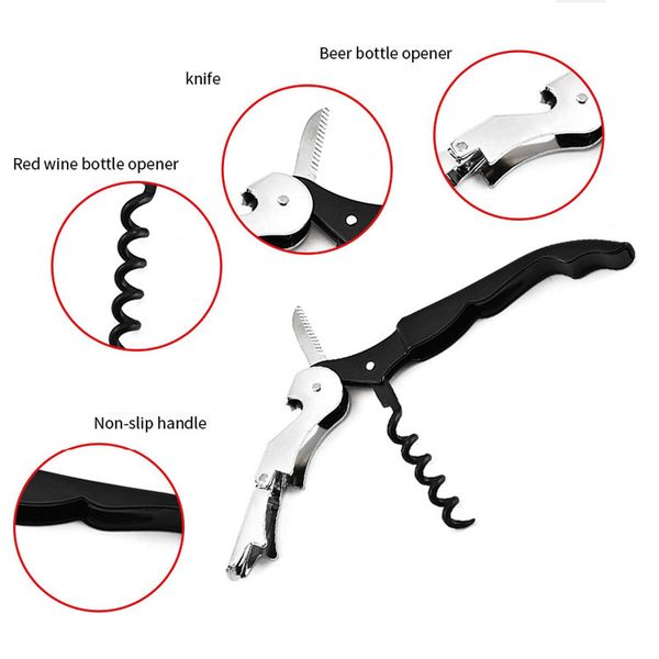 

stainless steel bottle opener portable wine beer bottle opener multi-function opener corkscrew bar kitchen wine tools vtky2158