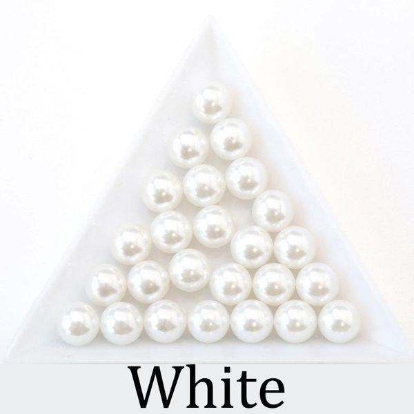 

black white round bead 3 4 6 8 10 12mm abs imitation pearl beads no hole loose beads for jewelry making findings diy accessories h bbysoa