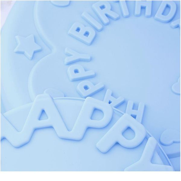 

3d random color food grade sile happy birthday flower spiral cake mold creative cake mold kitchen baki qylvrf