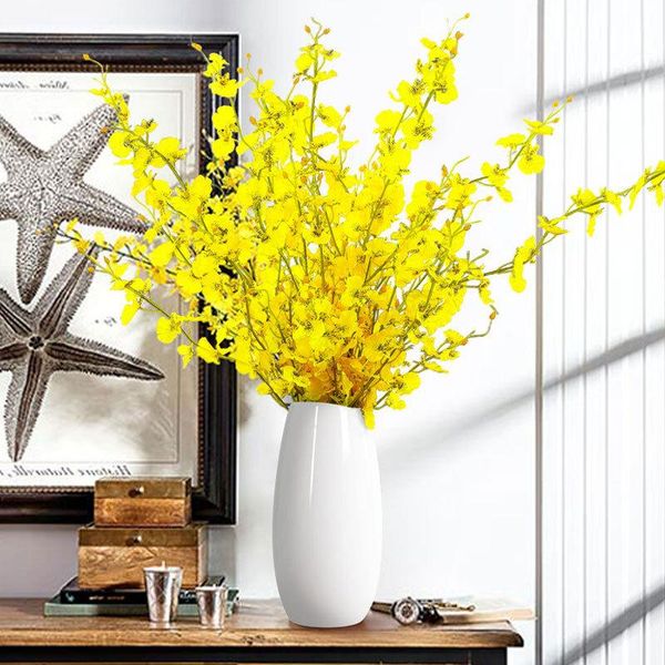 

10pcs artificial flowers butterfly orchid non-woven fabrics fake flower branch home decorating wedding country decor