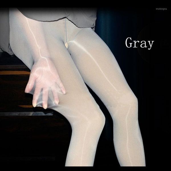 

plus size 8d oil shiny stocking open crotch tights women medias de mujer smooth crotchless pantyhose sheer cute femme lingerie1, Black;white