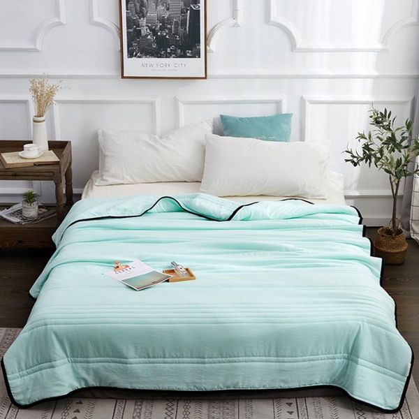 

comforters & sets soft sanding summer quilt solid color air conditioner cool duvet king queen size comforter