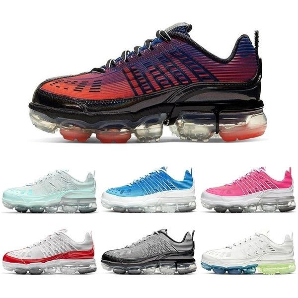 

360 running shoes for men women black iridescent triple white university red gradient upper breathable outdoor trainers sport sneakers